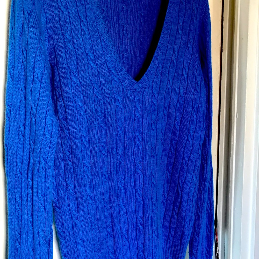 COPY - R.Lauren 100% Cashmere unisex blue sweater Sz S
